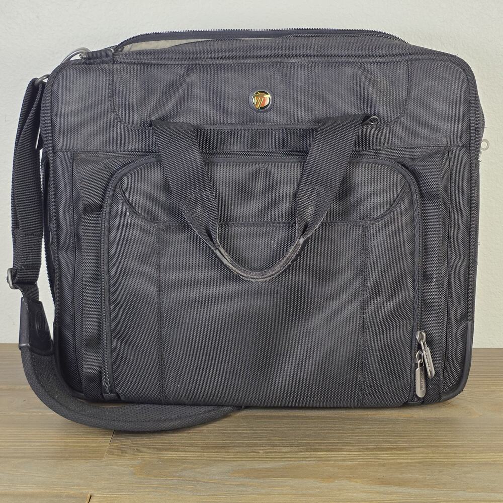 Targus Zip-Thru Laptop Briefcase Black Nylon with Laptop bumpers